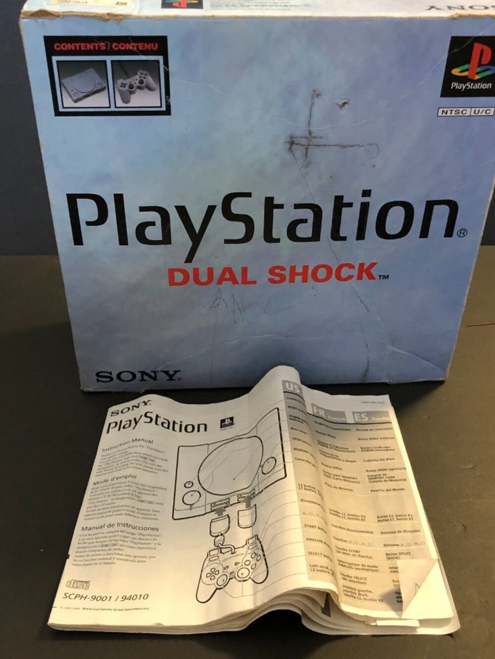 Sony PlayStation 1 PS1 Dual Shock 90s Original BOX ONLY NO FOAM/INSERTS READ